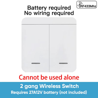 RF433 Relay Receiver,Wireless Light Switch 433Mhz Mini Remote Control,1/2/3Gang Wall Transmitter Switch, Led Lamp Fan Smart