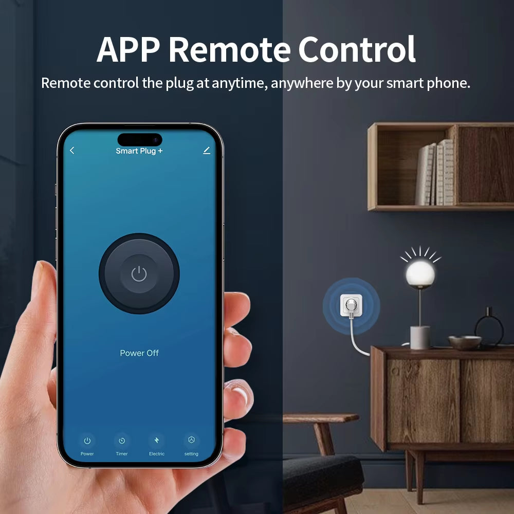 TUYA Smart Plug Wifi/Zigbee Socket EU 16A/20A with Power Monitor Timing Function Voice Control Works with Alexa Googlehome
