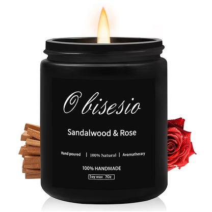 Scented Candle for Men Aromatherapy Candle for Home Scented Soy Candle Set Cinnamon Apple Vanilla Pumpkin Men Candle